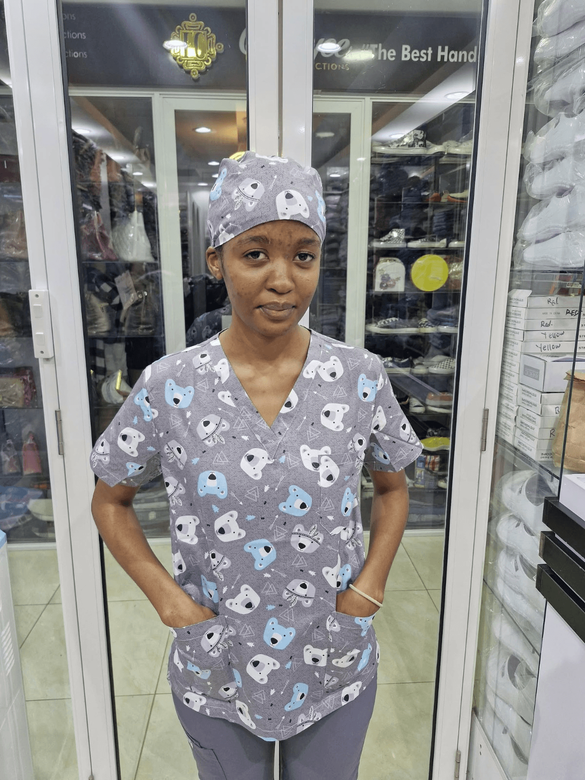 Women’s Floral Print Medical Scrub Top
