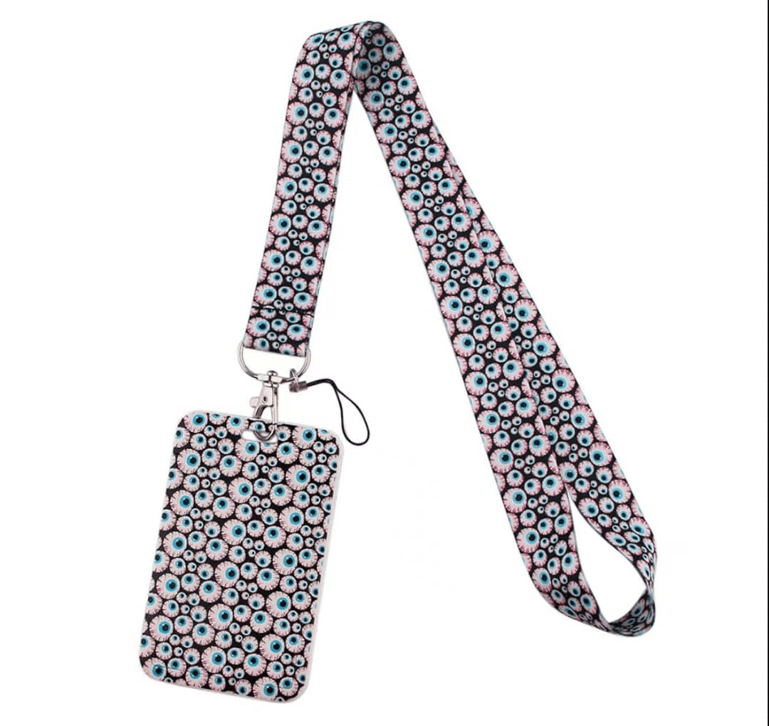 Eyeball Pattern Medical Lanyard & ID Card Holder